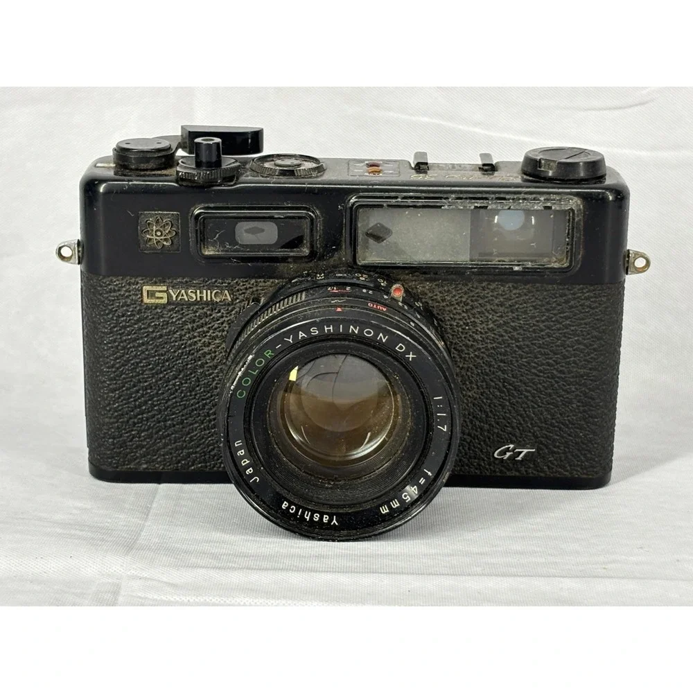 Yashica Electro 35 GT 35mm Film Camera Color-Yashinon DX 45mm f/1.7 Lens UNTEST